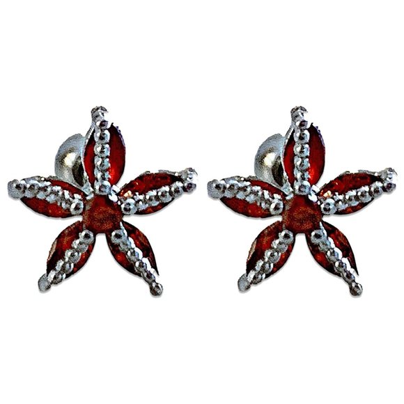 Starfish Jeweled Stud Earring Set - Picture 2 of 5